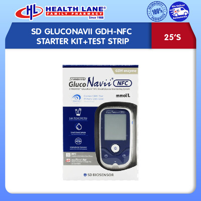 SD GLUCONAVII GDH-NFC STARTER KIT+TEST STRIP (25'S)